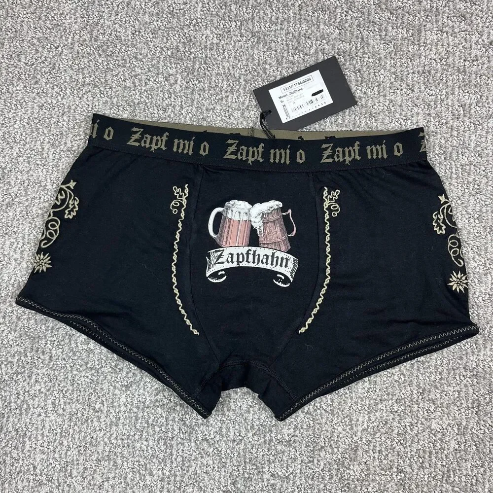 Hangowear Boxer Briefs Mens Medium Black Zapfhahn Beer Stein Underwear Bavarian